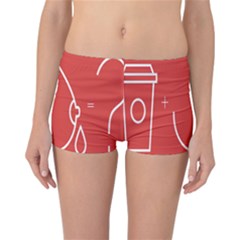 Caffeine And Breastfeeding Coffee Nursing Red Sign Reversible Boyleg Bikini Bottoms