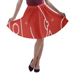 Caffeine And Breastfeeding Coffee Nursing Red Sign A-line Skater Skirt by Mariart