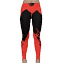 Broken Heart Tease Black Red Classic Yoga Leggings View1