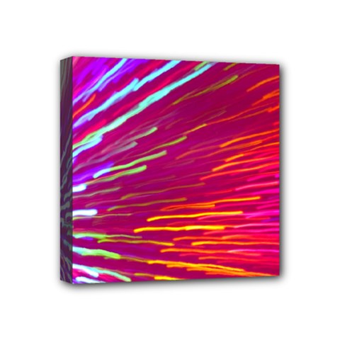 Zoom Colour Motion Blurred Zoom Background With Ray Of Light Hurtling Towards The Viewer Mini Canvas 4  X 4  by Mariart