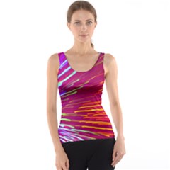 Zoom Colour Motion Blurred Zoom Background With Ray Of Light Hurtling Towards The Viewer Tank Top by Mariart