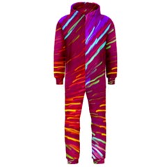 Zoom Colour Motion Blurred Zoom Background With Ray Of Light Hurtling Towards The Viewer Hooded Jumpsuit (men)  by Mariart