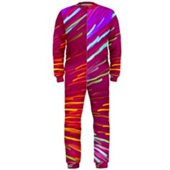 Zoom Colour Motion Blurred Zoom Background With Ray Of Light Hurtling Towards The Viewer Onepiece Jumpsuit (men)  by Mariart