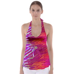 Zoom Colour Motion Blurred Zoom Background With Ray Of Light Hurtling Towards The Viewer Babydoll Tankini Top by Mariart