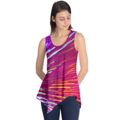 Zoom Colour Motion Blurred Zoom Background With Ray Of Light Hurtling Towards The Viewer Sleeveless Tunic by Mariart