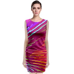 Zoom Colour Motion Blurred Zoom Background With Ray Of Light Hurtling Towards The Viewer Classic Sleeveless Midi Dress by Mariart