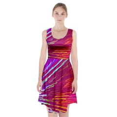 Zoom Colour Motion Blurred Zoom Background With Ray Of Light Hurtling Towards The Viewer Racerback Midi Dress by Mariart