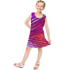 Zoom Colour Motion Blurred Zoom Background With Ray Of Light Hurtling Towards The Viewer Kids  Tunic Dress by Mariart