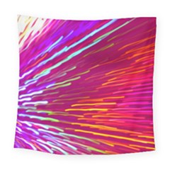 Zoom Colour Motion Blurred Zoom Background With Ray Of Light Hurtling Towards The Viewer Square Tapestry (large) by Mariart