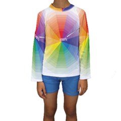 Colour Value Diagram Circle Round Kids  Long Sleeve Swimwear by Mariart