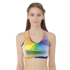 Colour Value Diagram Circle Round Sports Bra With Border by Mariart