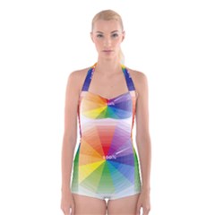 Colour Value Diagram Circle Round Boyleg Halter Swimsuit  by Mariart