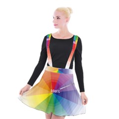 Colour Value Diagram Circle Round Suspender Skater Skirt