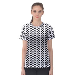 Chevron Triangle Black Women s Sport Mesh Tee