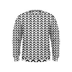 Chevron Triangle Black Kids  Sweatshirt by Mariart