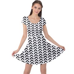 Chevron Triangle Black Cap Sleeve Dresses by Mariart