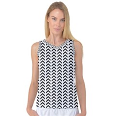 Chevron Triangle Black Women s Basketball Tank Top