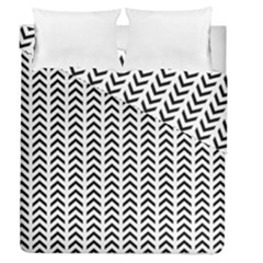 Chevron Triangle Black Duvet Cover Double Side (queen Size) by Mariart