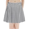 Chevron Triangle Black Pleated Mini Skirt View1