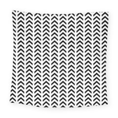 Chevron Triangle Black Square Tapestry (large)