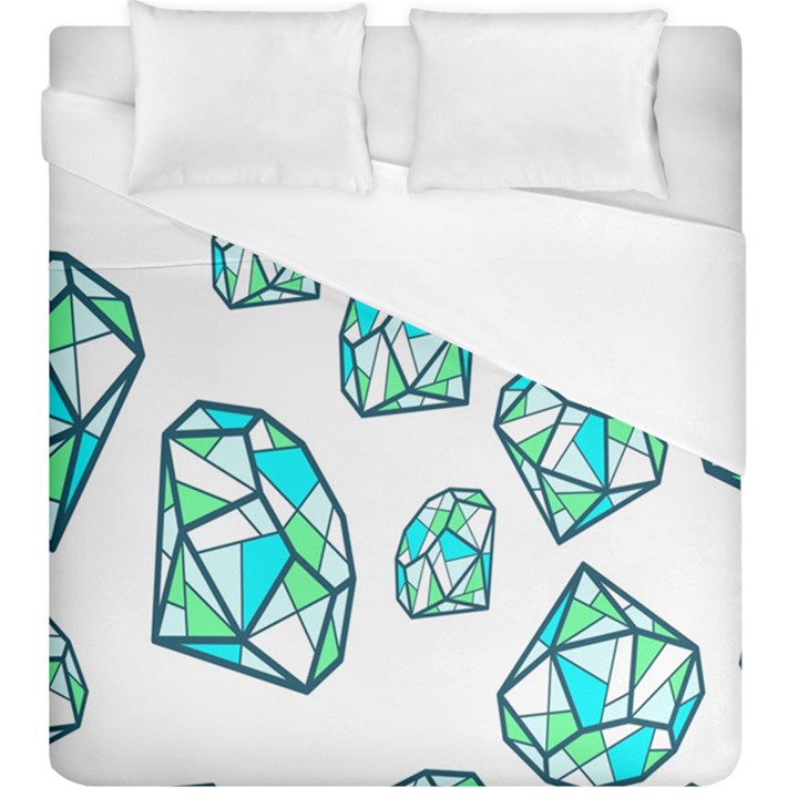 Brilliant Diamond Green Blue White Duvet Cover (King Size)