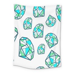 Brilliant Diamond Green Blue White Medium Tapestry by Mariart