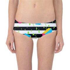 Cube Line Polka Dots Horizontal Triangle Pink Yellow Blue Green Black Flag Classic Bikini Bottoms by Mariart