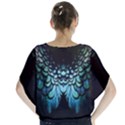 blue and green feather collier Blouse View2