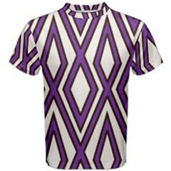 Diamond Key Stripe Purple Chevron Men s Cotton Tee by Mariart