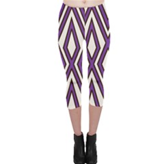 Diamond Key Stripe Purple Chevron Capri Leggings 