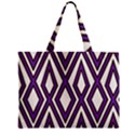 Diamond Key Stripe Purple Chevron Zipper Mini Tote Bag View1