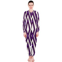 Diamond Key Stripe Purple Chevron Onepiece Jumpsuit (ladies) 