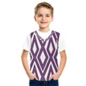 Diamond Key Stripe Purple Chevron Kids  SportsWear View1