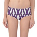 Diamond Key Stripe Purple Chevron Mid-Waist Bikini Bottoms View1