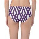 Diamond Key Stripe Purple Chevron Mid-Waist Bikini Bottoms View2