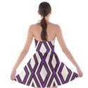 Diamond Key Stripe Purple Chevron Strapless Bra Top Dress View2