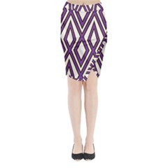 Diamond Key Stripe Purple Chevron Midi Wrap Pencil Skirt by Mariart