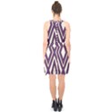 Diamond Key Stripe Purple Chevron Halter Collar Waist Tie Chiffon Dress View2