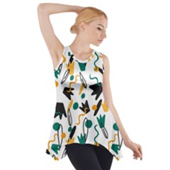 Flowers Duck Legs Line Side Drop Tank Tunic by Mariart