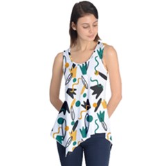 Flowers Duck Legs Line Sleeveless Tunic by Mariart