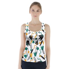 Flowers Duck Legs Line Racer Back Sports Top by Mariart