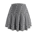 Escher Striped Black And White Plain Vinyl Mini Flare Skirt View2