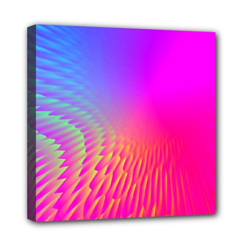 Light Aurora Pink Purple Gold Mini Canvas 8  X 8  by Mariart