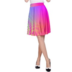 Light Aurora Pink Purple Gold A-line Skirt