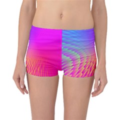 Light Aurora Pink Purple Gold Boyleg Bikini Bottoms by Mariart