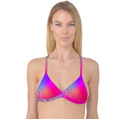 Light Aurora Pink Purple Gold Reversible Tri Bikini Top by Mariart