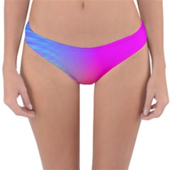 Light Aurora Pink Purple Gold Reversible Hipster Bikini Bottoms