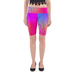 Light Aurora Pink Purple Gold Yoga Cropped Leggings