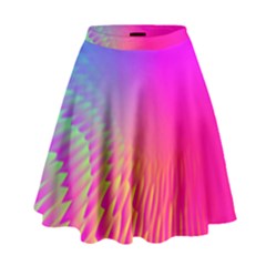 Light Aurora Pink Purple Gold High Waist Skirt