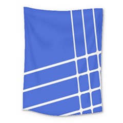 Line Stripes Blue Medium Tapestry by Mariart